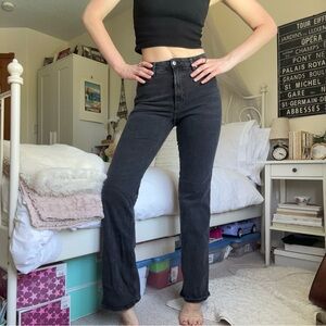 h&m black high rise bootcut flare jeans